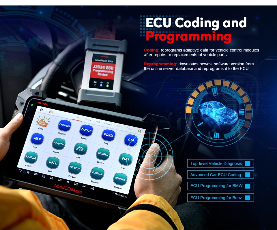 Autel MaxiCOM MK908P Pro ECU Programming